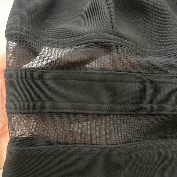 Rampage Womens Vintage 90s Maxi Dress Gown Size S Black Mesh Trim Sheath - Picture 5 of 11